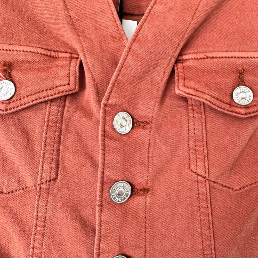 PAIGE Jaxsyn Jolene Denim Mini Shirtdress Vintage Clay Size 0 NWT - Picture 6 of 15